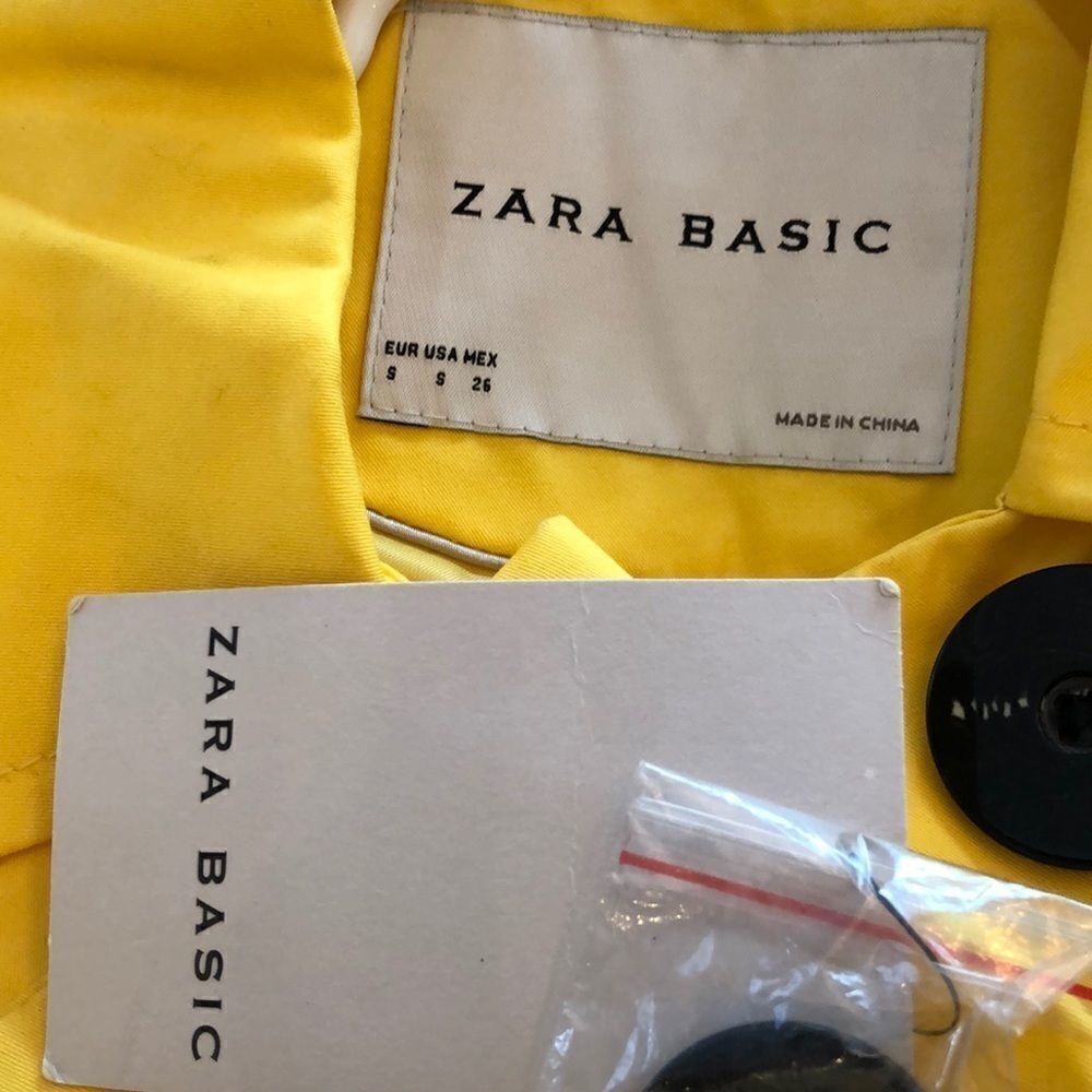 NWT Zara Basic yellow large button jacket - Picture 7 of 8